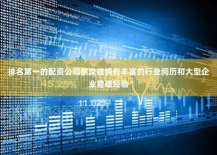排名第一的配资公司黎汝雄拥有丰富的行业阅历和大型企业管理经验