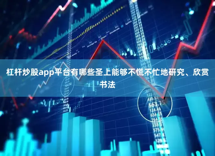 杠杆炒股app平台有哪些圣上能够不慌不忙地研究、欣赏书法